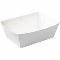 Pommes frites bakke 300ml hvid 50stk