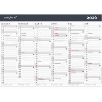 Mayland 2026 26059050 moderne vægkalender A4 21x29,6cm