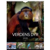 Mayland 2026 26066330 verdens dyr v&aelig;gkalender 29,5x39cm