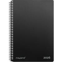 Mayland 2026 26205000 2-dages spiralkalender 17,5x13cm sort