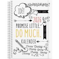 Burde 2026 26227000 Doodle I ugekalender A5 21,5x16cm