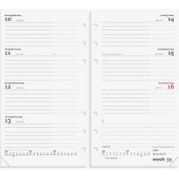 Mayland 2026 26276500 systemkalender refill 16,8x9,5cm hvid