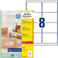 Avery shipping etiketter genbrugspapir 99,1x67,7mm r&aring;hvid