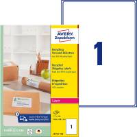 Avery shipping etiketter genbrugspapir 199,6x289,1mm r&aring;hvid