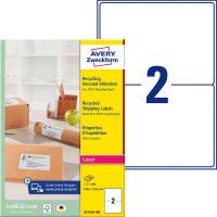 Avery shipping etiketter genbrugspapir 199,6x143,5mm r&aring;hvid