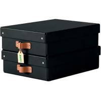 Leitz Puro opbevaringsboks m/l&aring;g 8L medium sort 2stk