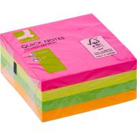 Q-connect kubusblokke 76x76mm flerfarvet neon