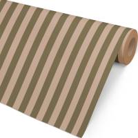 Gavepapir Stribet Kraft 57cmx154m gr&oslash;n