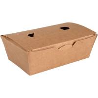 Abena Gastro Takeaway boks med l&aring;g 13,8x6,7x5,5cm 450ml brun
