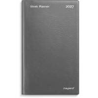 Mayland 27088000 Week Planner h&oslash;jformat 18x10,5cm m&oslash;rkegr&aring;