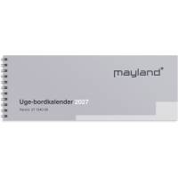 Mayland 27134000 uge-bordkalender 9,7x26cm hvid