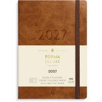 Burde 27201410 Forma Deluxe ugekalender A6 brun tv&aelig;rformat