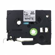 Q-connect TZe-tape 9mm x 8m sort/hvid 