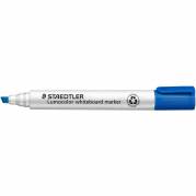 Staedtler Lumocolor 351B whiteboardpen i farven blå med skråskåret spids på 5 mm 