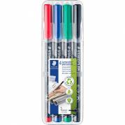 Staedtler Lumocolor 313 permanent overheadpenne 0,4mm 4 farver