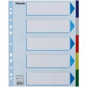 Esselte MAXI faneblade A4+ med 5 faner i farver 