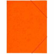 Elastikmappe m/3 klapper A4 orange karton