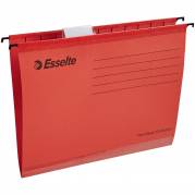 Esselte Classic forstærket hængemappe inkl. fane i A4 i farven rød 