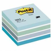 Post-it kubusblok 76x76mm Blå pastelfarver