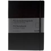 BNT PU Notebook A6 uden linjer i sort 