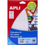 Apli 19 x 40 mm etiketter hvid 