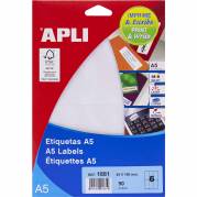 Apli 49 x 100 mm etiketter hvid 