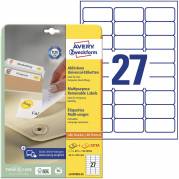 Avery L4737REV-25 etiket 63,5x29,6mm hvid 