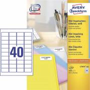 Avery L7654-100 etiket 45,7x25,4mm hvid 