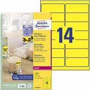 Avery L7263Y-25 etiket 99,1x38,1mm neongul 