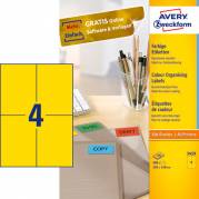 Avery 3459 105x148mm etiketark gul 400stk 