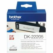 Brother DK22205 papiretiketter 62mmx30,48m hvid 