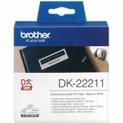 Brother DK22211 plastetiket 29mmx15m hvid 