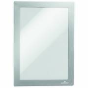 Durable Duraframe selvklæbende magnetramme pk. a 2 stk. i A5 i farven sølv 