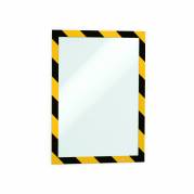 Durable Duraframe Security magnetramme i A4 vandret i farverne gul og sort 