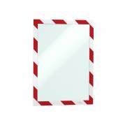 Durable Duraframe Security magnetramme A4 rød/hvid 