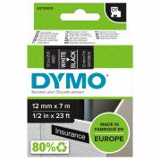 Dymo D1 45021 tape 12mm hvid/sort 