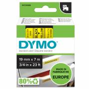 Dymo D1 45808 tape 19mm sort/gul 