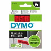Dymo D1 45017 tape 12mm sort/rød 