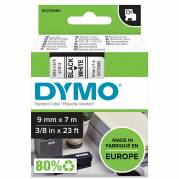 Dymo D1 40913 tape 9mm sort/hvid 