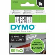 Dymo D1 45803 tape 19mm sort/hvid 