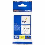 Brother TZE FX211 FLEX tape 6mm sort/hvid 