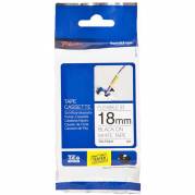 Brother TZEFX FLEX tape 18mm sort/hvid 