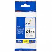 Brother TZEFX FLEX tape 24mm sort/hvid 
