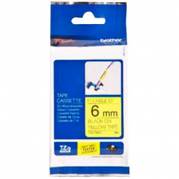 Brother TZEFX FLEX tape 6mm sort/gul 