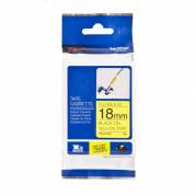 Brother TZEFX FLEX tape 18mm sort/gul 