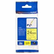 Brother ZEFX FLEX tape 24mm sort/gul 