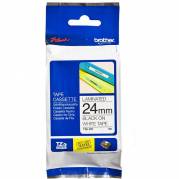 Brother TZE tape 24mm sort/hvid 