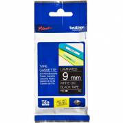 Brother TZE tape 9mm hvid/sort 