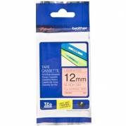 Brother TZE tape 12mm sort/orange 