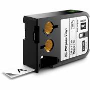 Dymo XTL vinyltape 19mm sort/hvid 